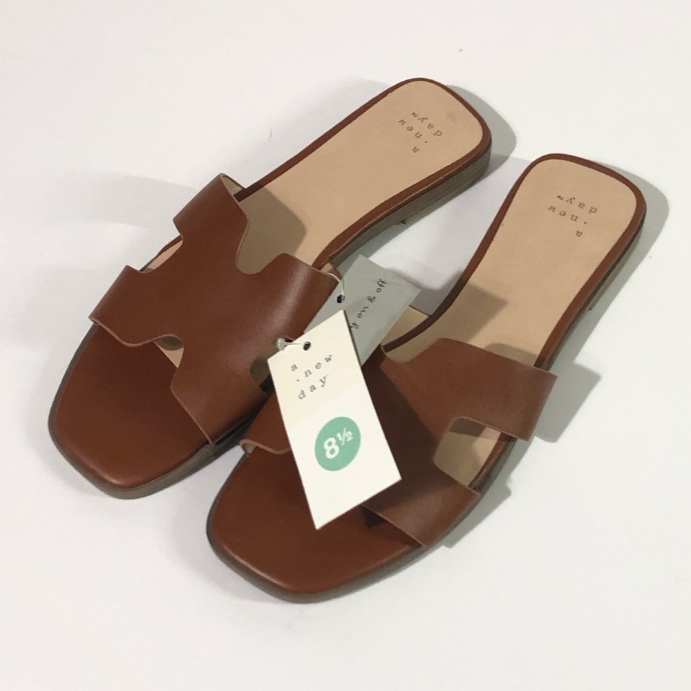 A New Day Nina Slide Sandals Cognac - Picture 5 of 6